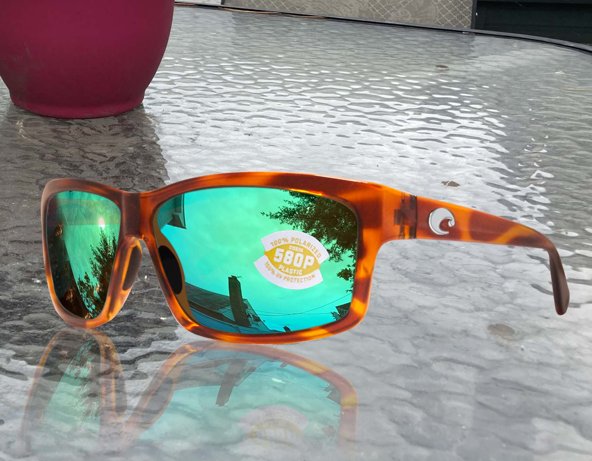 Costa Del Mar Salina Sunglasses - Coral Tortoise/Green Mirror Costa Del Mar Salina Sunglasses - Coral Tortoise/Green Mirror