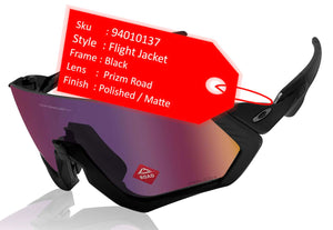 Oakley Flight Jacket Black Frame Prizm Road Lens Sunglasses