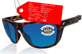 Costa Del Mar Ferg Tortoise Blue Mirror 580 Glass Lens Sunglasses