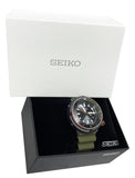 Seiko Prospex SNE547 Solar Diver Black Date Dial Green Silicone Band Watch New