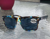 Costa Del Mar Aransas Shiny Ocean Tortoise Gray 580 Glass Polarized Lens Sunglasses