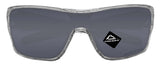 Oakley Turbine Rotor Polished Clear Frame Prizm Grey Lens Sunglasses 0OO9307