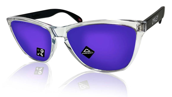 Oakley Frokgskins 35th sunglasses polished clear Violet Prizm Lens OO9444-05578