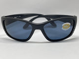 Costa Del Mar Sunglasses Fisch all black Frame Gray 580 Plastic Polarized Lens