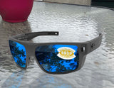 Costa Del Mar Diego Gray Blue Mirror 580 Plastic Lens Sunglasses