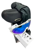 Oakley Flight Jacket White Prizm Sapphire Lens Sunglasses