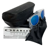 Oakley Spindrift Matte Clear Frame Prizm Sapphire Lens Sunglasses