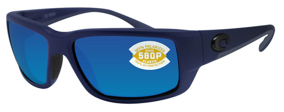 Costa Del Mar Fantail Midnight Frame Blue Mirror 580P Plastic Polarized Lens