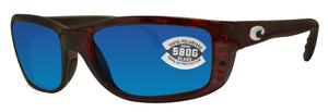 Costa Del Mar Zane Tortoise Frame Blue Mirror 580G Glass Polarized Lens