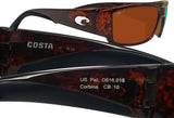 Costa Del Mar Corbina Tortoise Frame Copper 580P Plastic Polarized Lens