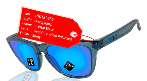 Oakley Frogskins Black Sapphire Prizm Polarized Lens Sunglasses