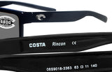 Costa Del Mar Rincon Shiny Black Frame Gray 580G Glass Polarized Lens