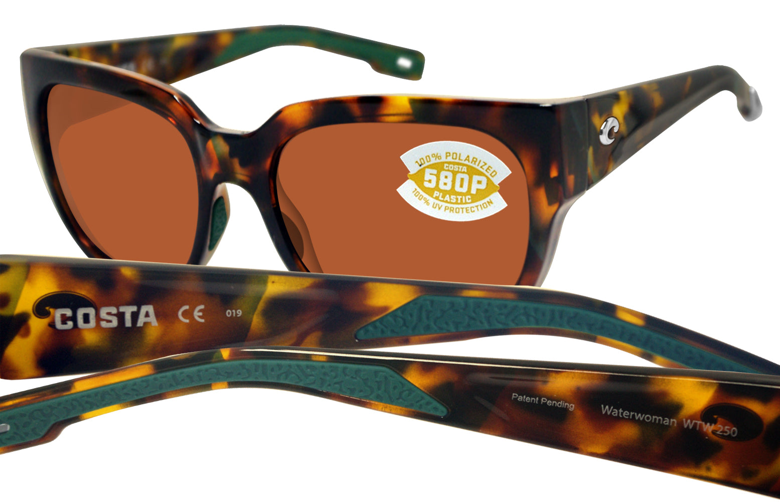 Costa Del Mar Waterwoman Shiny Palm Tortoise Copper 580  display picture 2