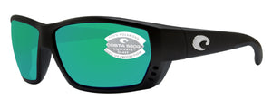 Costa Del Mar Tuna Alley Black Frame Green Mirror 580 Glass Polarized Lens