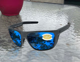 Costa Del Mar Ferg Xl Gray Blue Mirror 580 Plastic Lens Sunglasses