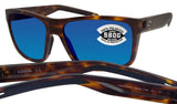 Costa Del Mar Slack Tide Tortoise Frame Blue Mirror 580G Glass Polarized Lens