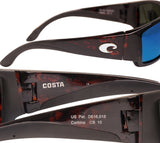 Costa Del Mar Corbina Tortoise Frame Blue Mirror 580G Glass Polarized Lens