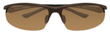 Polarone P1-1081 AL C3 Matte Brown Rose Gold Frame Polarized Lens Sunglasses New