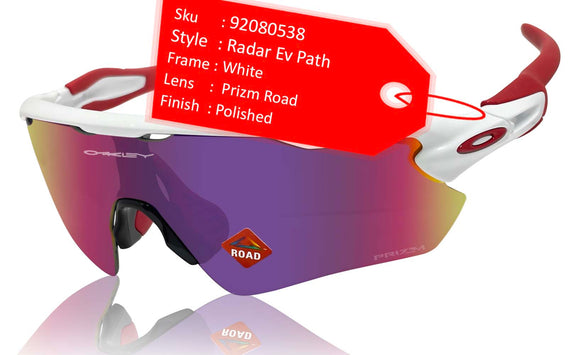 Oakley Radar Ev Path White Frame Prizm Road Lens Sunglasses