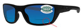 Costa Del Mar Whitetip Readers c-mate 2.00 blackout blue mirror plastic lens