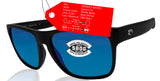 Costa Del Mar Spearo Xl Black Blue Mirror 580 Glass Lens Sunglasses