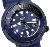 Seiko Prospex SNE533 Solar Diver Blue Date Dial Silicone Band Watch New