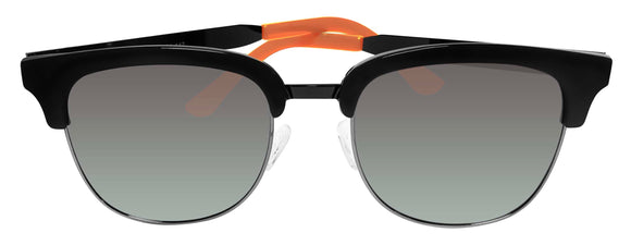 Spy Optic Stout sunglasses Black Gloss Tangerine Frame Ocean Fade Lens