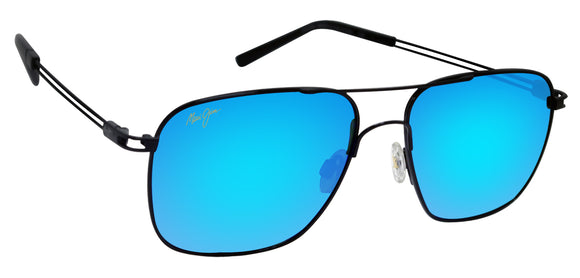 Maui Jim B328-02 Haleiwa Black Gloss Frame Blue Hawaii Polarized Lens Sunglasses