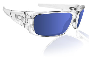 Oakley crankshaft polished clear frame with Ice iridium lens Authentic New OO9239-04