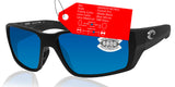 Costa Del Mar Fantail Pro Black Blue Mirror 580 Glass Lens Sunglasses