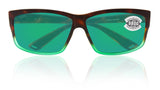 Costa Del Mar Cut Tortuga Fade Frame Green Mirror 580G Glass Polarized Lens