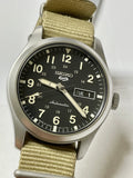 Seiko 5 SRPG35 Sports SS Automatic Black Dial TAN band