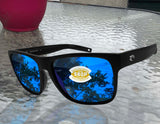 Costa Del Mar Spearo Xl Black Blue Mirror 580 Plastic Lens Sunglasses