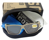 Costa Del Mar Tuna Alley Sand Frame Gray 580 Plastic Polarized Lens Sunglasses