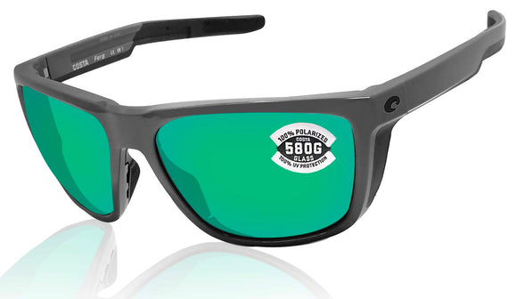 Costa Del Mar Ferg Gray Green Mirror 580 Glass Lens Sunglasses