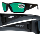 Costa Del Mar Corbina Matte Black Frame Green Mirror 580G Glass Polarized Lens