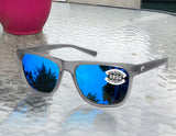 Costa Del Mar Apalach Matte Gray Crystal Blue Mirror 580 Glass Polarized Lens