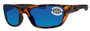 Costa Del Mar Whitetip Tortoise Frame Blue Mirror 580G Glass Polarized Lens