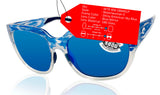 Costa Del Mar Waterwoman II sunglasses Shiny American Sky Blue Mirror 580 Glass