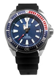 Seiko SRPB53 Prospex Samurai Automatic Blue Date Dial Black Silicone Band Watch