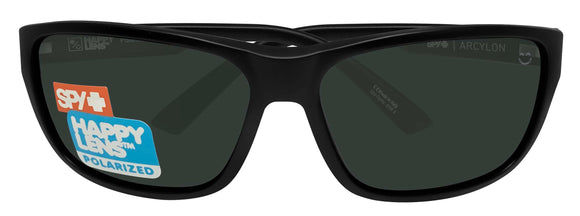 Spy Optic Arcylon polarized sunglasses matte black Happy Gray Green Lens NEW