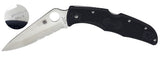 Spyderco C10PSBK Endura 4 Satin VG10 Combo Blade Black FRN Handle Knife NEW
