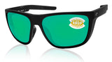 Costa Del Mar Ferg Xl Black Green Mirror 580 Plastic Lens Sunglasses