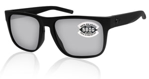 Costa Del Mar Spearo Blackout Frame Gray Silver Mirror 580 Glass Polarized Lens