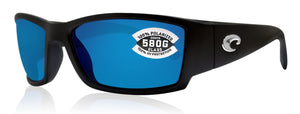 Costa Del Mar Corbina Matte Black Frame Blue Mirror 580G Glass Polarized Lens