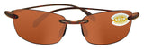 Costa Del Mar Ballast Tortoise Amber 580P Plastic Polarized Lens Sunglasses