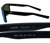 Costa Del Mar Rinconcito Matte Black Blue Mirror 580 Glass Polarized Lens
