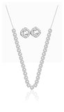 Swarovski Angelic Square Set necklace earrings white Rhodium plated 5364318