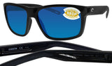 Costa Del Mar Slack Shiny Black Frame Blue Mirror 580P Plastic Polarized Lens