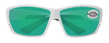 Costa Del Mar Tuna Alley White Frame Green Mirror 580G Glass Polarized Lens